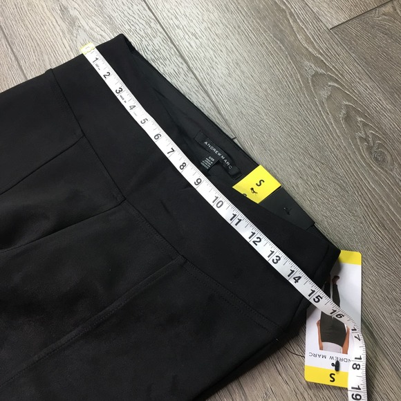 NWT Andrew Marc Pull On Trouser Skinny Pants Stretch Waistband Black Small - Picture 6 of 8